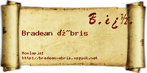 Bradean Ábris névjegykártya